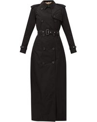Burberry Battersea Gabardine Trench Coat - Black