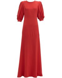 Elie Saab Open-back Crepe Gown - Red