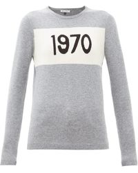 Bella Freud Womens Grey Marl 1970 Merino Wool Sweater M