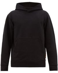 Acne Studios Logo-tab Cotton-blend Hooded Sweatshirt - Black