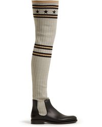 Givenchy Storm Star Jacquard Over The Knee Boots - Black