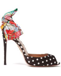 Aquazzura X Racil Versailles 105 Printed Peep-toe Pumps - Multicolour