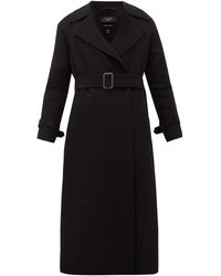 Weekend by Maxmara Manteau en laine vierge mélangée Aris - Noir