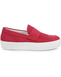 Moncler Giselle Slip-on Suede Sneakers - Red