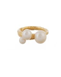 Lucy Folk Pearly Dough Pearl And Yellow-gold Plated Ring - Multicolor