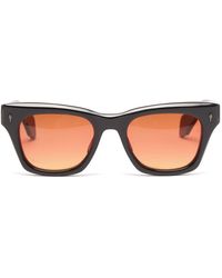 Jacques Marie Mage Dealan Square Acetate Sunglasses - Orange