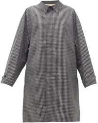 Raf Simons Single-breasted Checked Cotton-blend Coat - Black