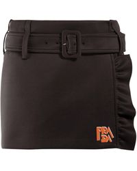 Prada Mini-jupe en jersey à ceinture - Noir