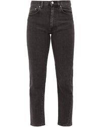 Totême Original Slim Fit Cropped Jeans - Black