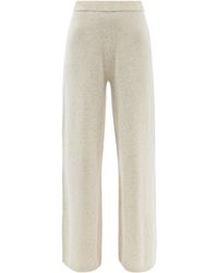 JOSEPH High-rise Merino Wool-blend Wide-leg Trousers - Multicolour