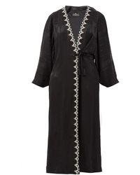 Etro Campaerio Embroidered-edge Jacquard Satin Tunic - Black