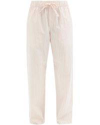 Tekla Striped Organic-cotton Pajama Pants - Multicolor