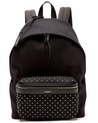 Saint Laurent City Studded Backpack - Black