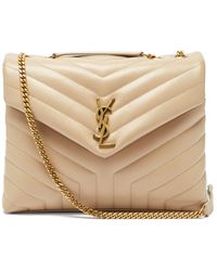 saint laurent large loulou matelassé leather shoulder bolsa