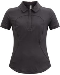 lululemon athletica Recycled Fibre-blend Piqué-jersey Polo Shirt - Black