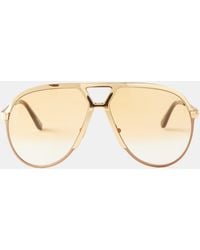 Tom Ford Men's Sunglasses - Bradford Smoke Lens Shiny Gold Frame