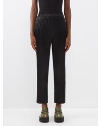 Womens Clothing Trousers Slacks and Chinos Leggings Junya Watanabe Synthetic High-rise Cropped Jersey leggings in Black 