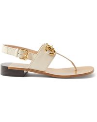 gucci deva ballet flats with chain and horsebit