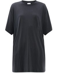 Raey Long-line Cotton-jersey T-shirt - Black