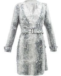 Burberry Sequinned Crepe Trench Dress - Multicolor