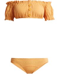 Lisa Marie Fernandez Leandra Off-the-shoulder Bikini - Orange