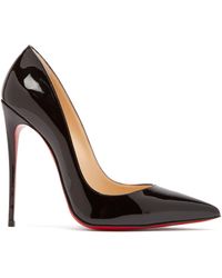 Christian Louboutin So Kate 120 Patent-leather Court Shoes - Black