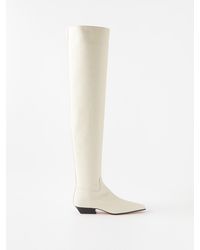 Khaite - Marfa Leather Over-the-knee Boots - Lyst