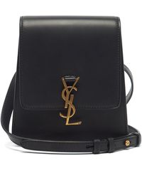 kaia baby leather saddle crossbody bolsa