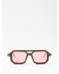 Kuboraum Aviator Acetate Sunglasses - Pink