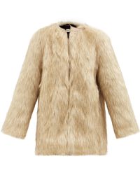 Khaite Remy Faux-fur Coat - Natural