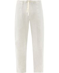 Marané Drawstring Linen Pants - Natural