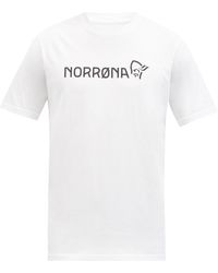 NORRØNA Viking Logo-print Organic Cotton-jersey T-shirt - White