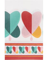 La DoubleJ Farfalle Ring-print 350cm X 180cm Linen Tablecloth - Multicolor