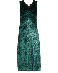 MASSCOB Robe froncée en velours Laurent - Vert