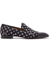 Christian Louboutin Mocassins à jacquard Dandelion P - Noir