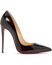 Christian Louboutin So Kate Patent Red Sole Court Shoes - Black