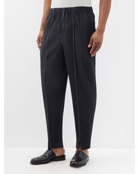 Homme Plissé Issey Miyake - November Pressed-front Technical-pleated Trousers - Lyst
