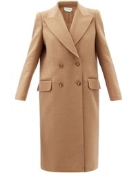Alexander McQueen Double-breasted Camel-hair Coat - Natural