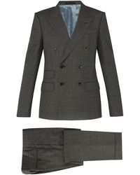 Gucci Double-breasted Wool Suit - Gray