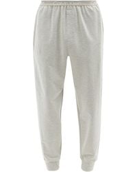 Calvin Klein Logo-jacquard Cotton-blend Jersey Pyjama Pants - Grey