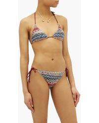 Missoni Patterned Knitted-mesh Bikini Briefs - Multicolor
