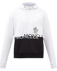 Moncler Spliced Logo-print Cotton-jersey Hooded Sweatshirt - Multicolor
