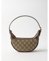 Gucci Ophidia Mini Gg-supreme Canvas Shoulder Bag - Natural