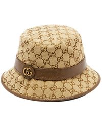 Gucci - Monogrammed Canvas Bucket Hat - Lyst