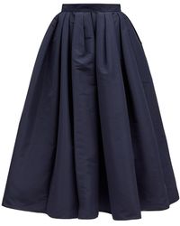 Alexander McQueen Faille Midi Skirt - Blue