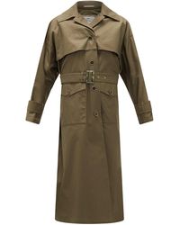 Herno Trench-coat en gabardine de coton ceinturé - Rose