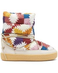 Isabel Marant Zimlee Quilted Geo-print Shell Boots - Yellow