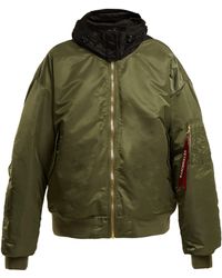 Vetements Bomber oversize - Vert
