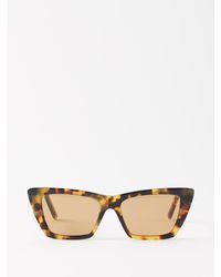 Saint Laurent - Mica Cat-eye Tortoiseshell-acetate Sunglasses - Lyst