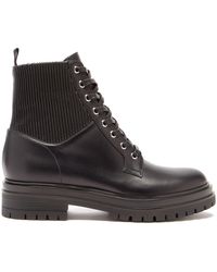 Gianvito Rossi Martis Lace-up Leather Boots - Black